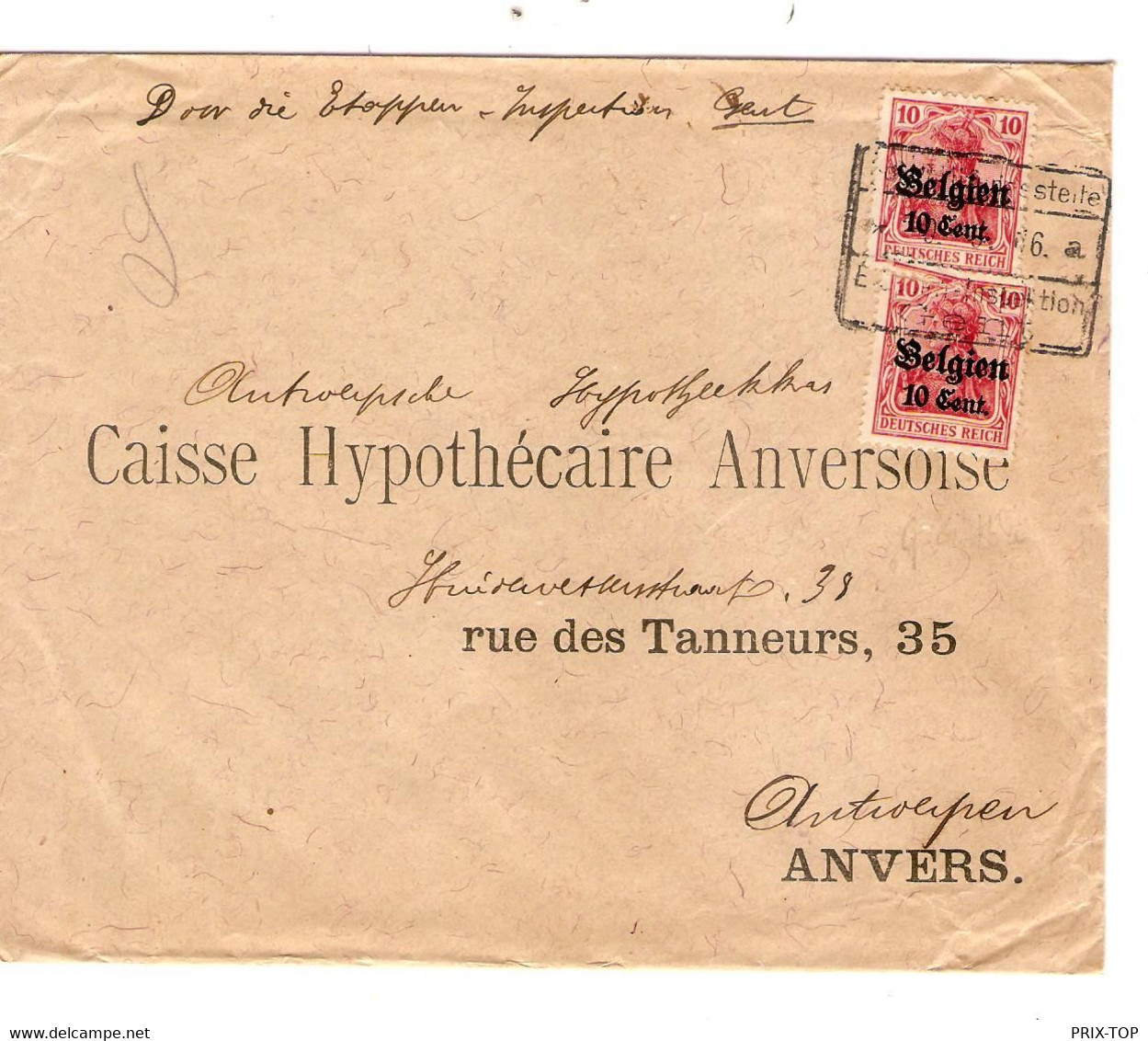 72REF/ TP Oc 14(2) S/L. De Knesselare C.Etappen Inspection Gent 1916 > Antwerpen - OC1/25 General Government