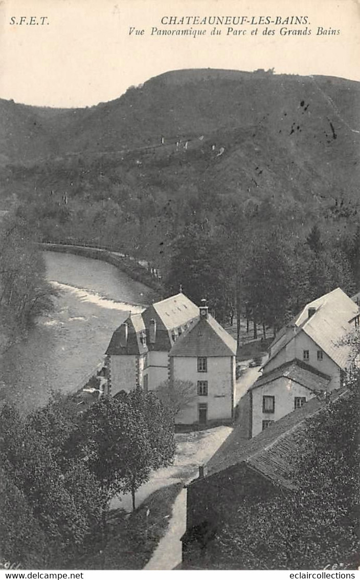 Châteauneuf-les-Bains      63       Vue Panoramique Du Parc Et Des Grands Bains           (voir Scan) - Autres & Non Classés