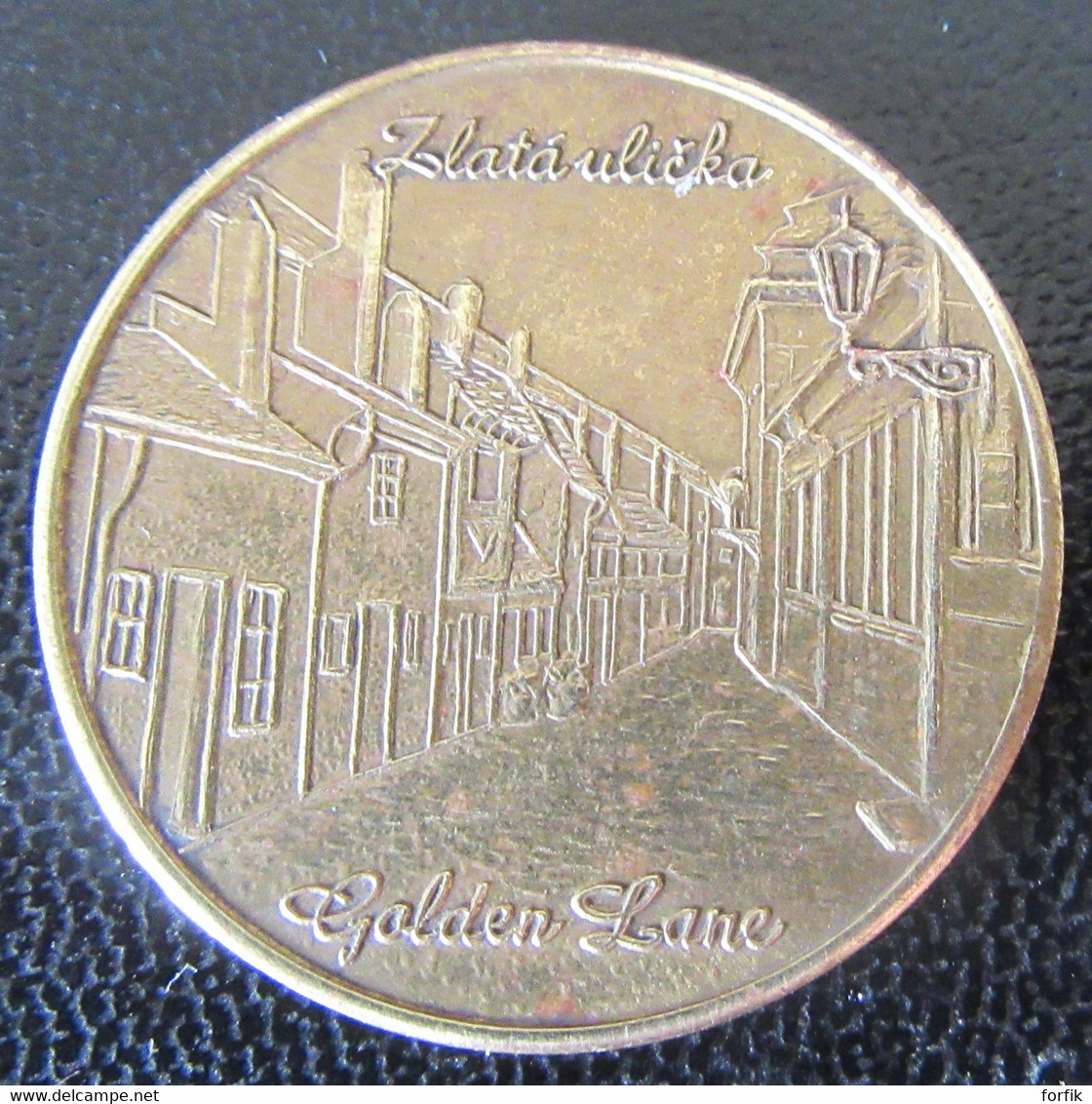 République-Tchèque - Médaille Touristique Prague / Praha - Zlata Ulicka / Golden Lane - Diam. 30mm - Métal Doré - Professionnels / De Société