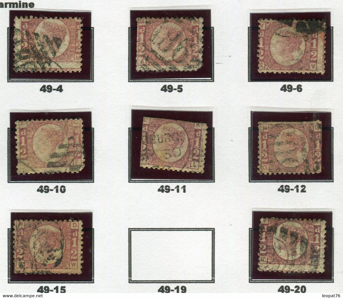 GB 12 - Lot Sur 1 Feuille Planchage Du N°49 Et 51 , états Divers Cote +730€ - Gebraucht