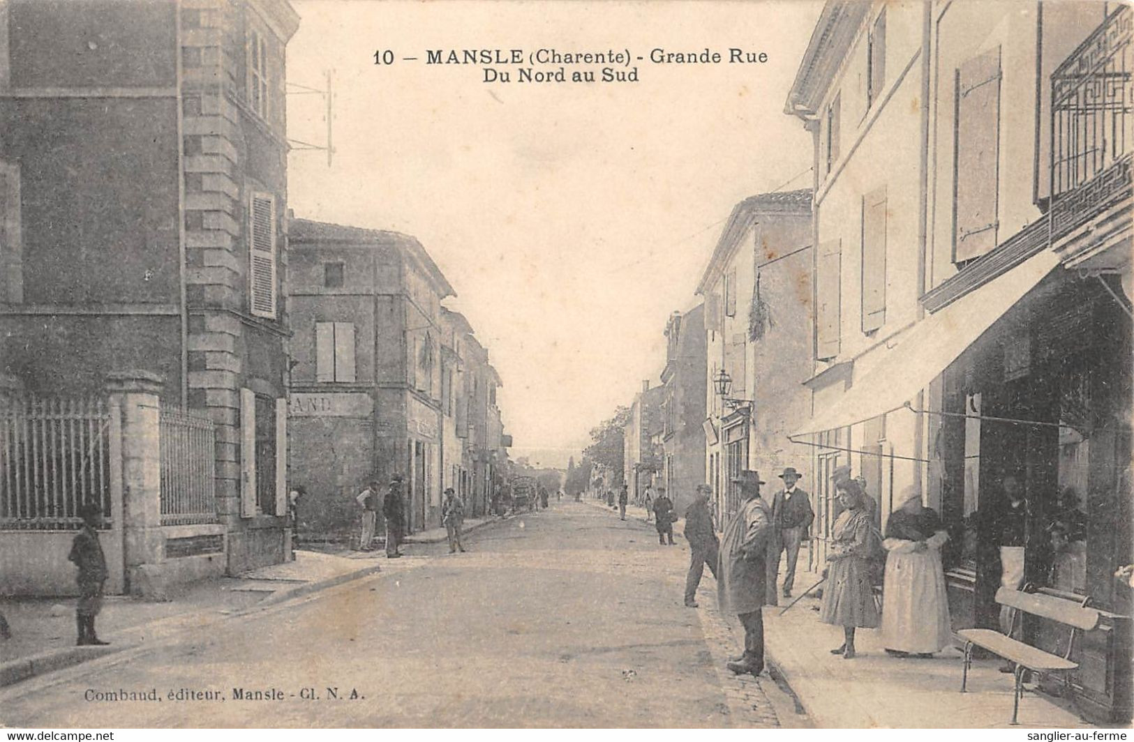 CPA 16 MANSLE GRANDE RUE DU NORD AU SUD - Mansle