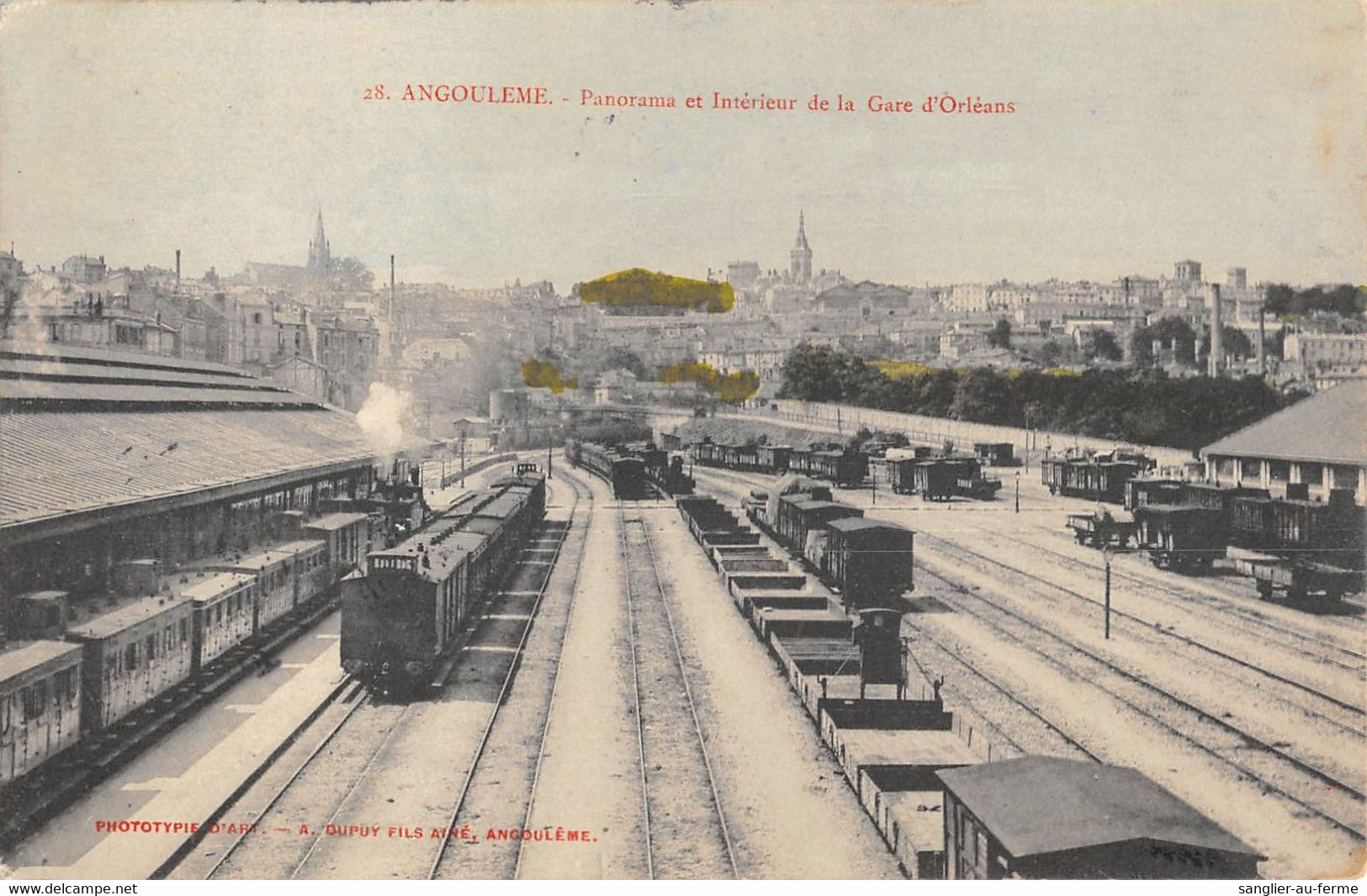 CPA 16 ANGOULEME PANORAMA ET INTERIEUR DE LA GARE D'ORLEANS - Angouleme