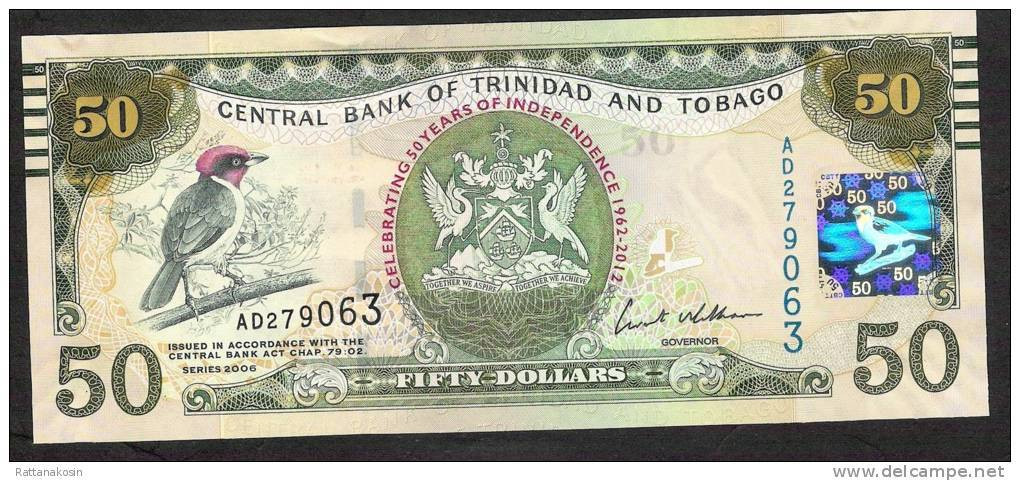 TRINIDAD AND TOBAGO  P53 50 DOLLARS 2012  COMMEMORATIVE   UNC. - Trinité & Tobago