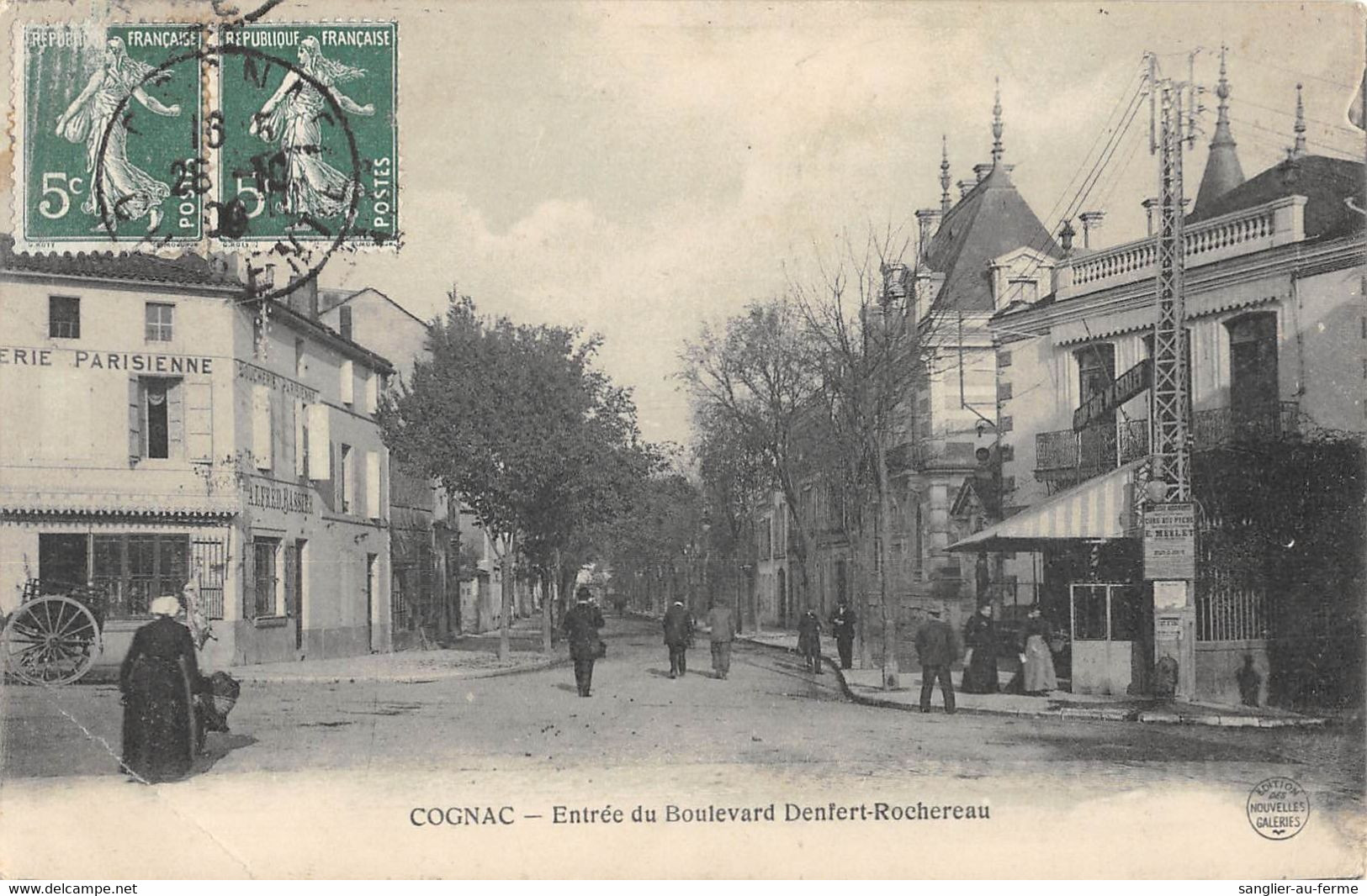 CPA 16 COGNAC ENTREE DU BOULEVARD DENFERT ROCHEREAU - Cognac