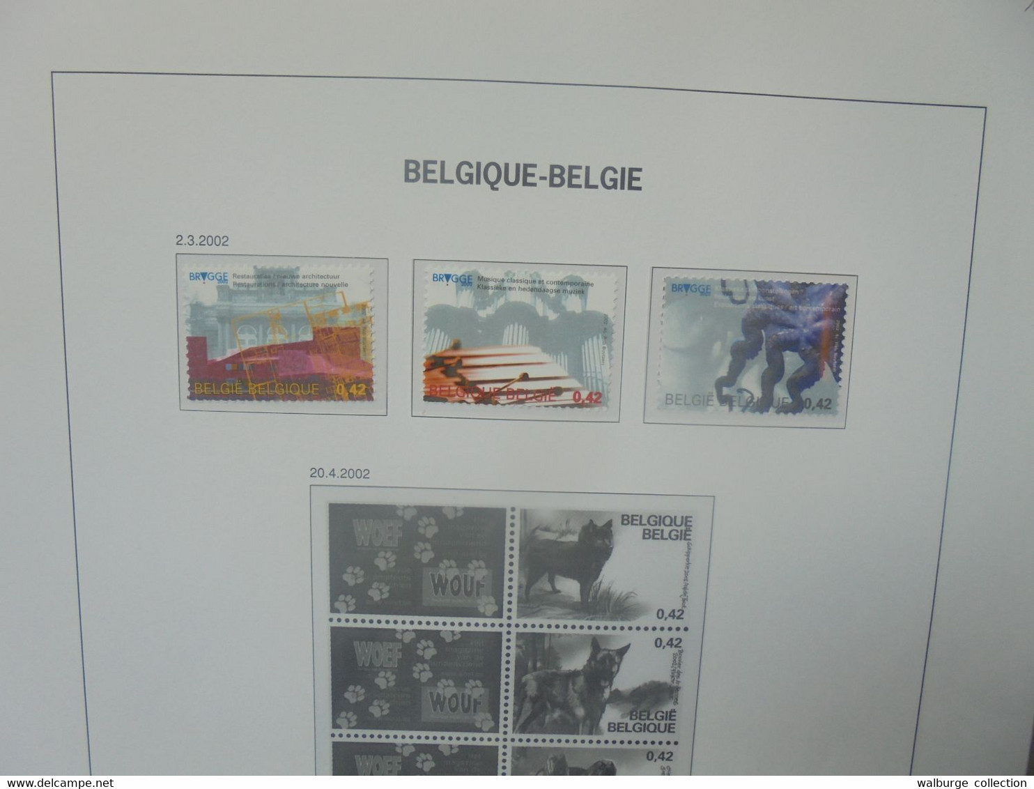 BELGIQUE 2000-2002 NEUVE ALBUM "DAVO" LUXE avec BOITIER BELLE FACIALE ! (3205) 1 KILO 600