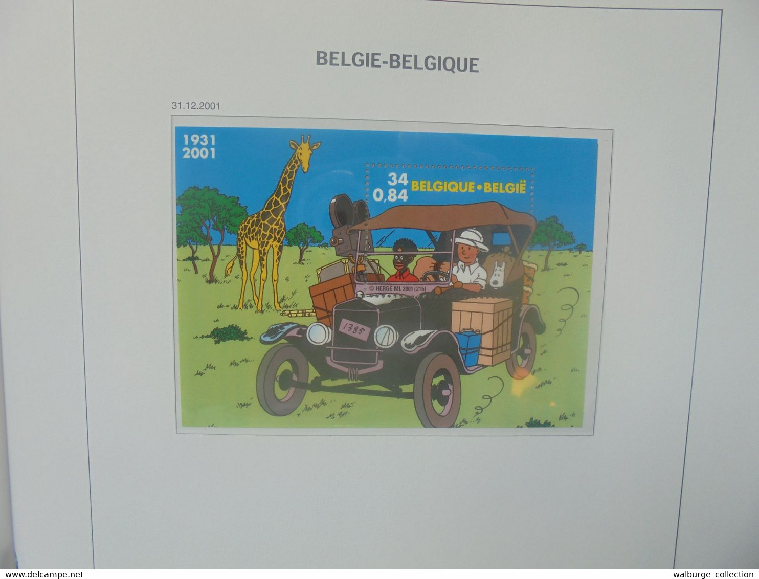 BELGIQUE 2000-2002 NEUVE ALBUM "DAVO" LUXE avec BOITIER BELLE FACIALE ! (3205) 1 KILO 600