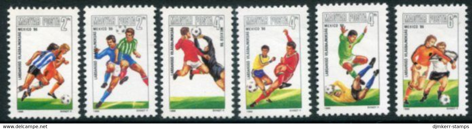 HUNGARY 1986 Football World Cup  MNH / **.  Michel 3814-19 - Ungebraucht