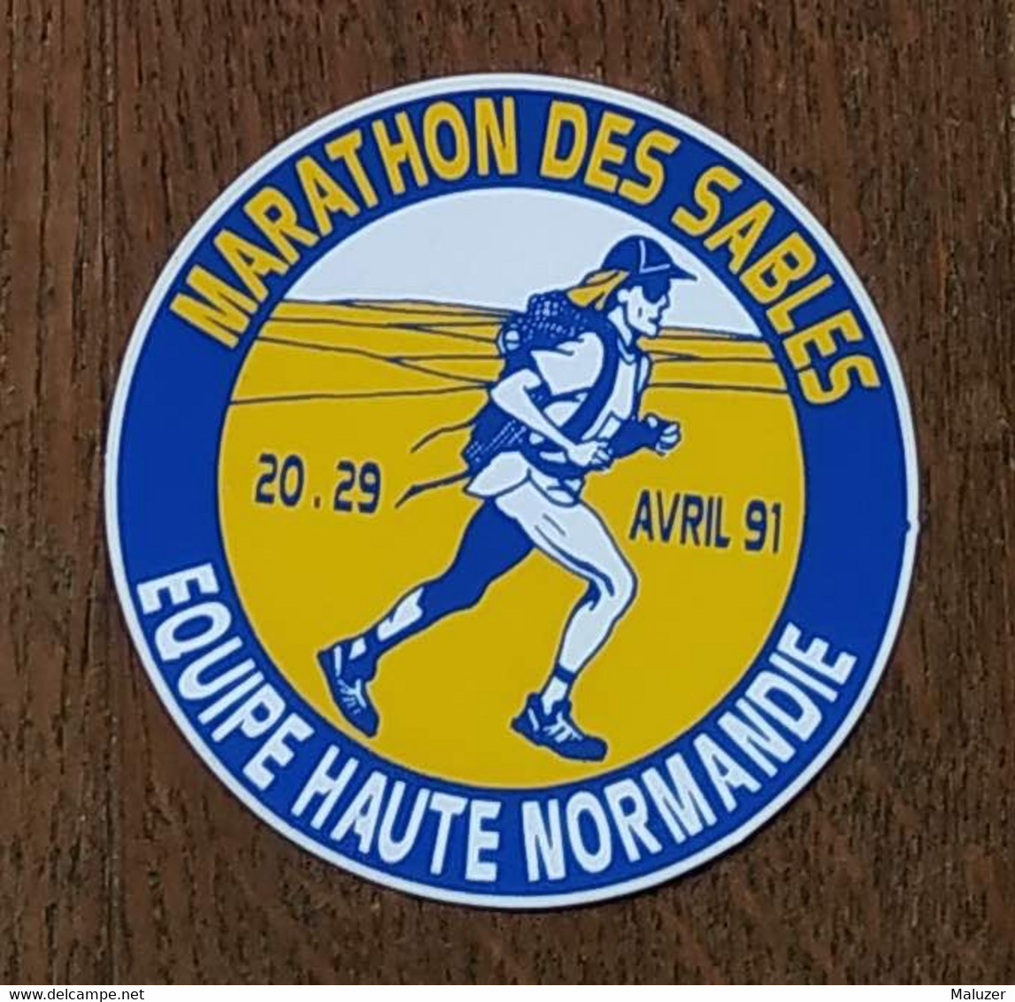 AUTOCOLLANT STICKER - MARATHON DES SABLES - AVRIL 1991 - ÉQUIPE HAUTE-NORMANDIE - SPORT - COURSE - ATHLÉTISME - Stickers