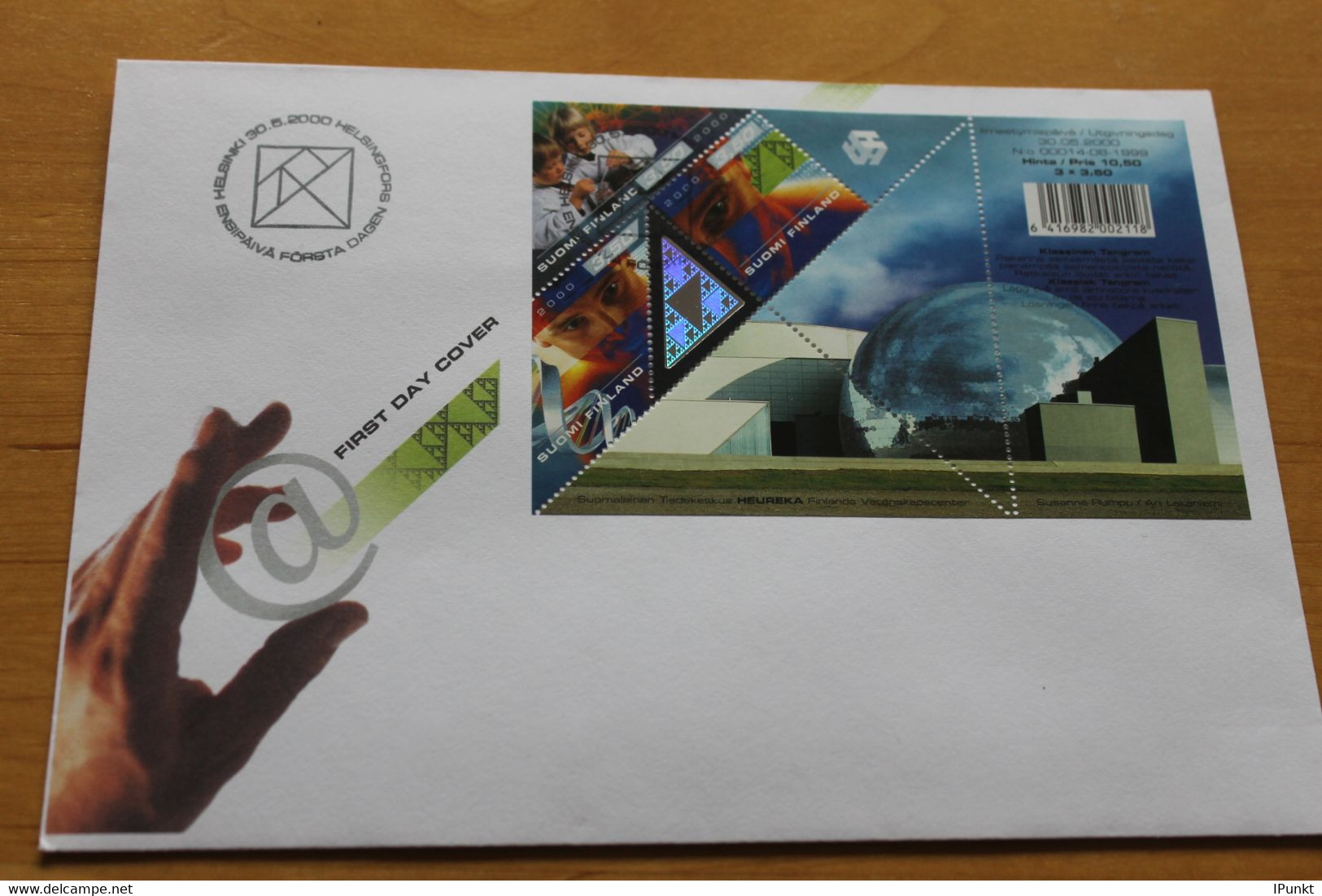 Finnland 2000; Hologramm, Hologrammblock "HEUREKA"  Auf DIN A5-FDC - Hologramas