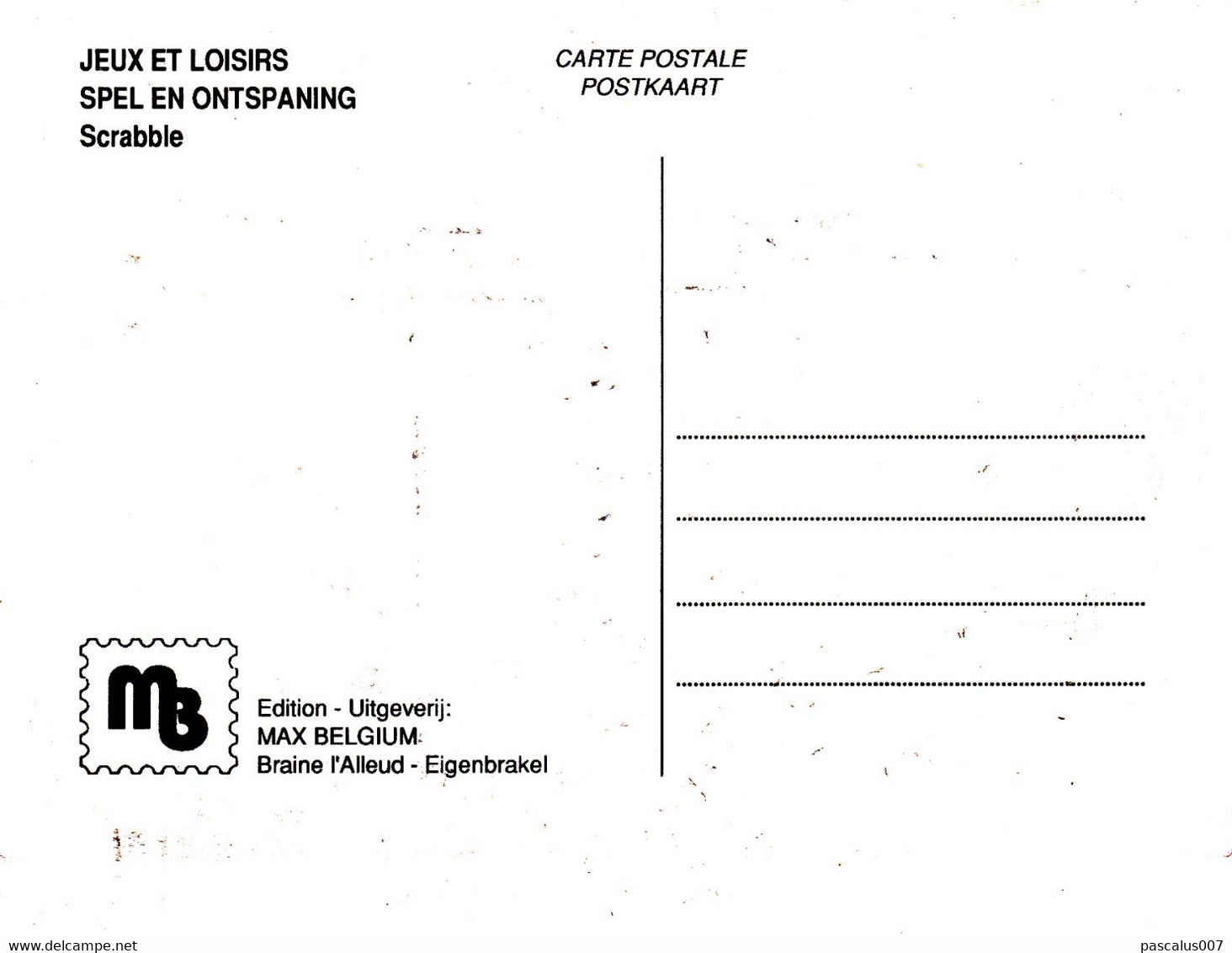 69 2594  FDC  P1131 Carte Maximum Belgique    Jeux Loisirs Scrabble 9230 Wetteren 18-3-1995 - 1991-2000