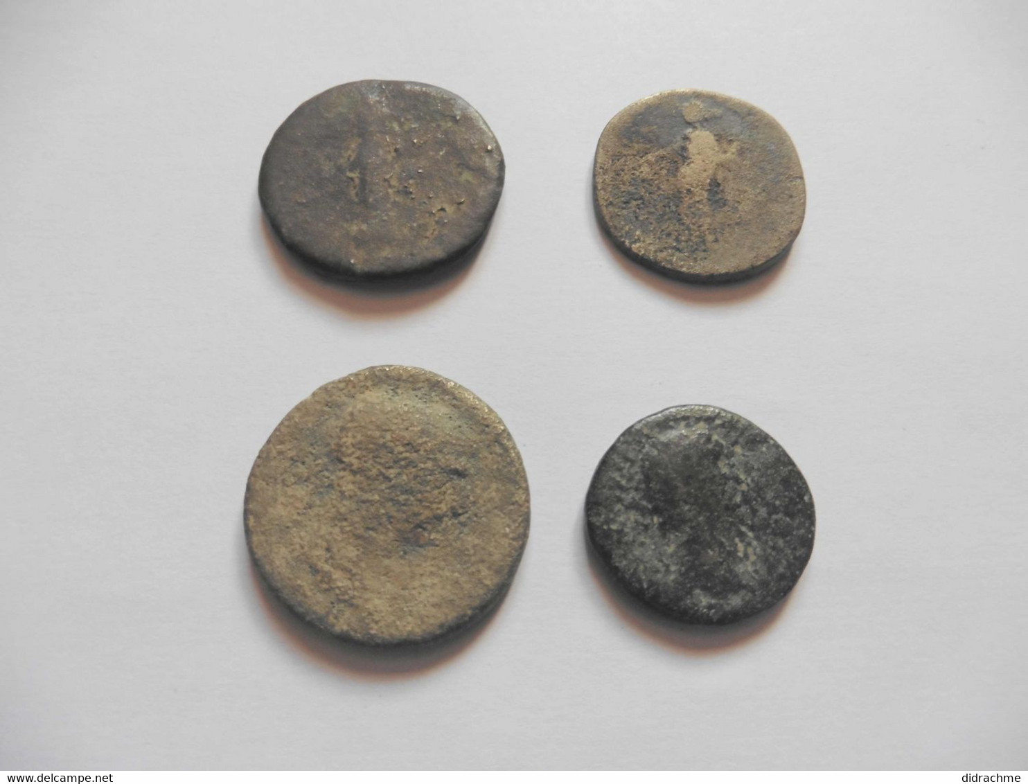 Lot 4 Sesterces Bronze Romain  (romaines) à Id.  Paypal Possible - Unclassified