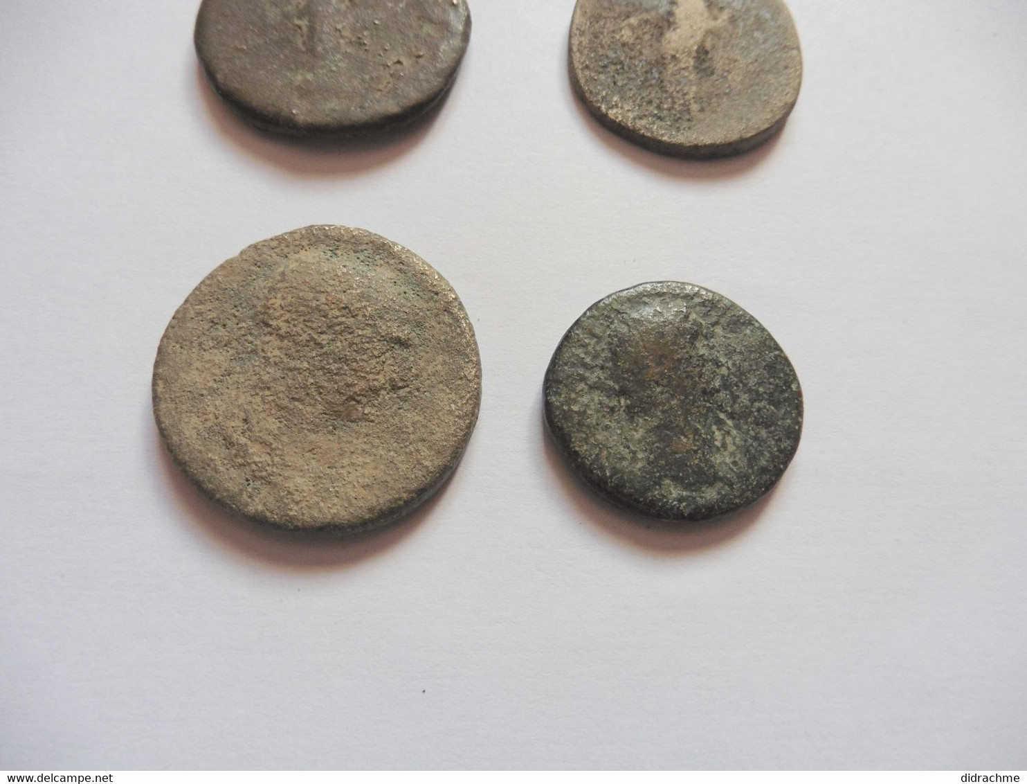 Lot 4 Sesterces Bronze Romain  (romaines) à Id.  Paypal Possible - Other & Unclassified
