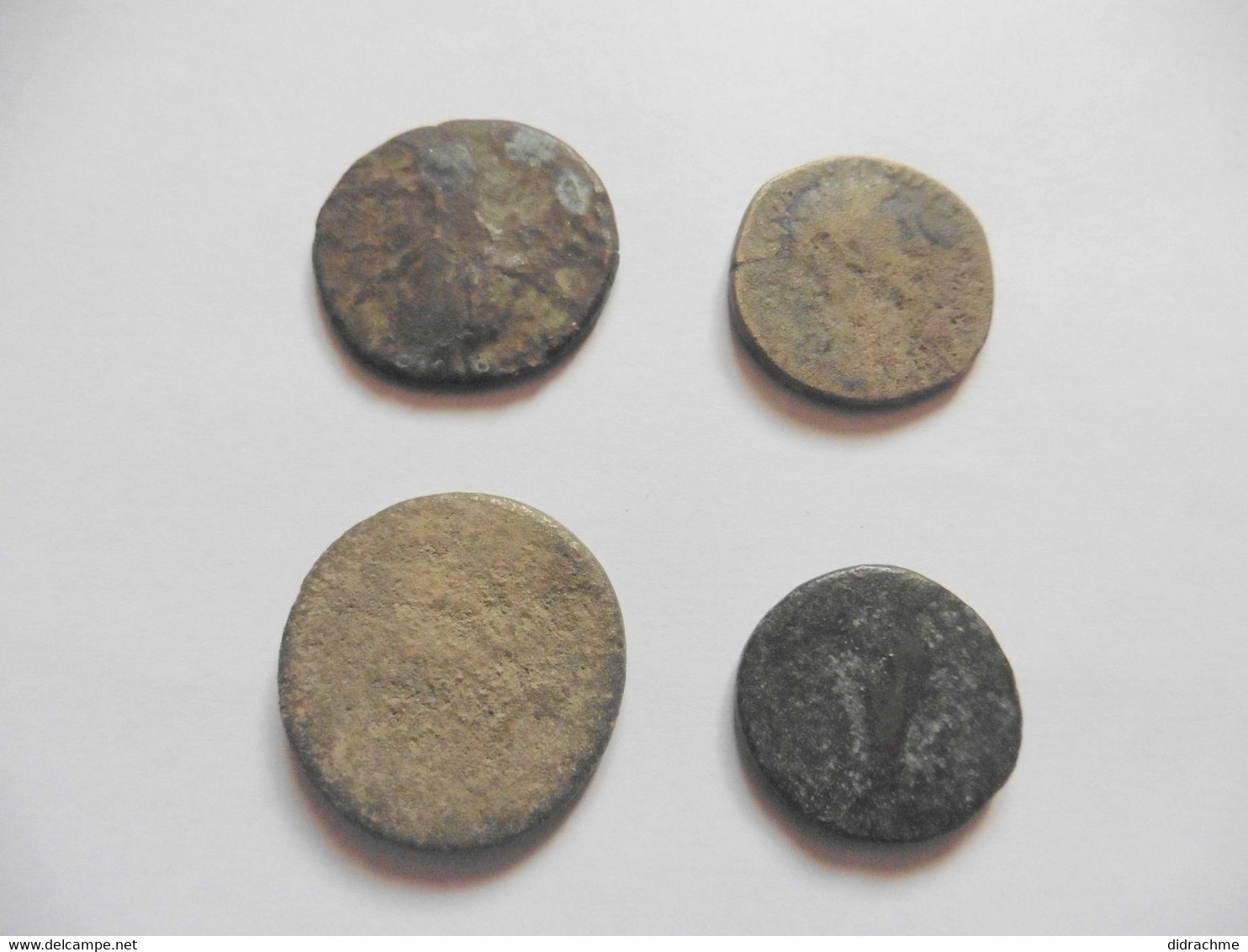 Lot 4 Sesterces Bronze Romain  (romaines) à Id.  Paypal Possible - Other & Unclassified