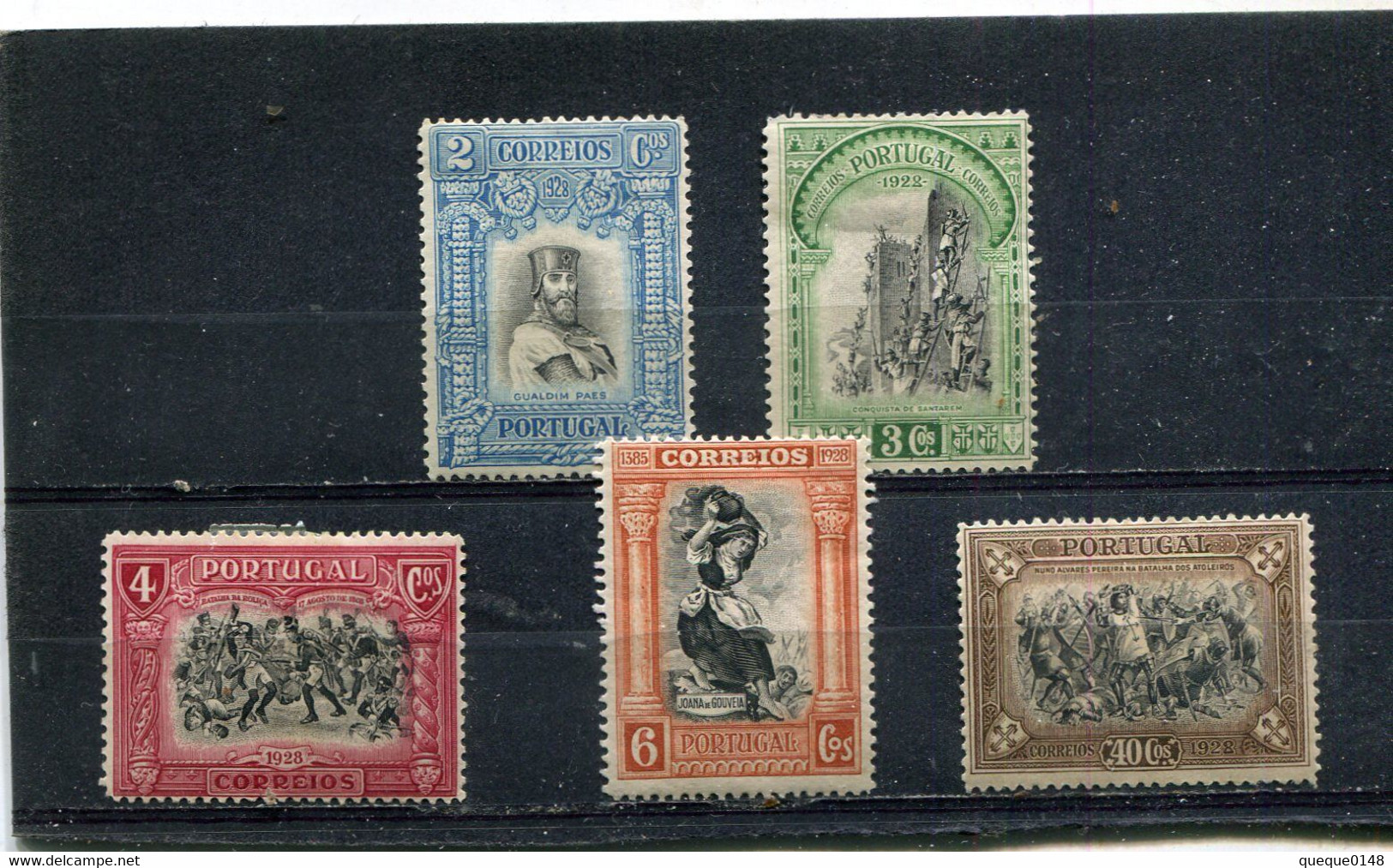 Portugal 1928 Yt 491-493 495 500 * - Unused Stamps