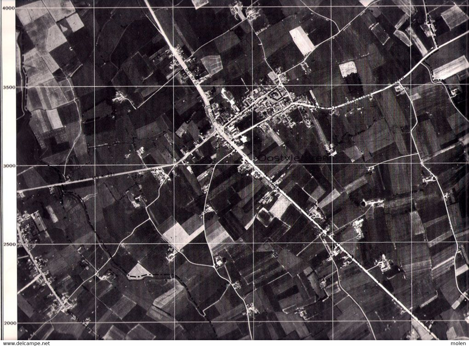 OOSTVLETEREN VLETEREN In 1971 GROTE LUCHT-FOTO 63x48cm KAART ORTO PLAN 1/10.000 CARTOGRAPHIE PHOTO AERIENNE CARTE R202 - Vleteren