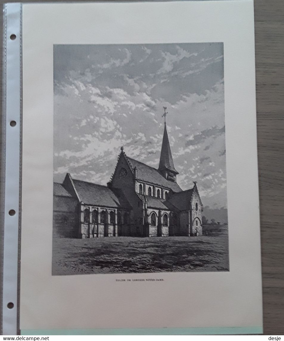 Roosdaal Gravure Kerk Van OLV Lombeek 1892 - Roosdaal