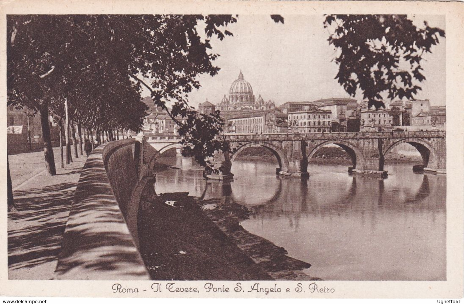 Roma - Il Tevere, Ponte S. Angelo E S. Pietro - Fiume Tevere