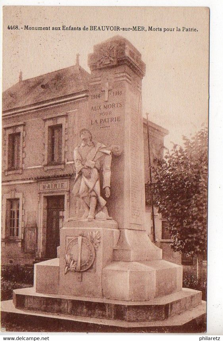 Monument Aux Enfants De Beauvoir Sur Mer Morts Pour La France - Beauvoir Sur Mer