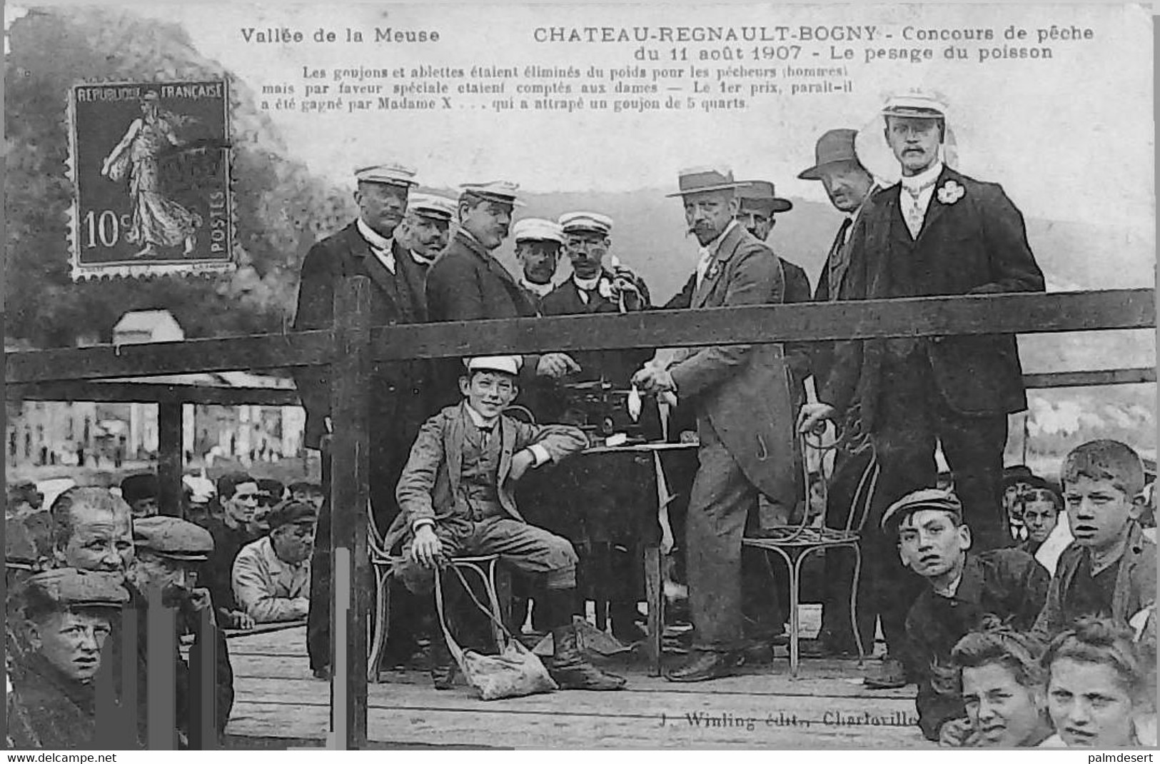 CHATEAU - REGNAULT - BOGNY - Concours De Pêche -TRES BEAU PLAN ANIME - Le 11 Aout 1907 - Sonstige & Ohne Zuordnung