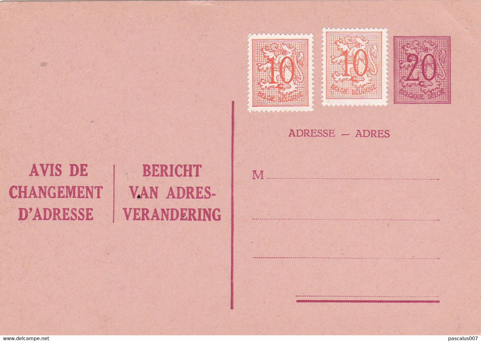 B01-374 Entier Postal Changement D'adresse N°8b FN De 1952 - Bericht Van Adresverandering !!! Handtekening !!! - Adressenänderungen