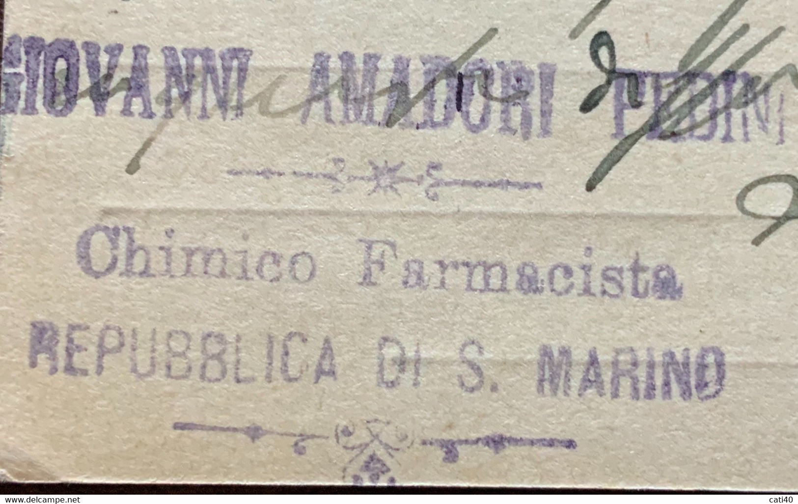 SAN MARINO - C.P. PROVVISORIA  (C7A)  DEL 10/6/22 PER MILANO - TIMBRO  DI CHIMICO FARMACISTA  - PERFETTA - Covers & Documents