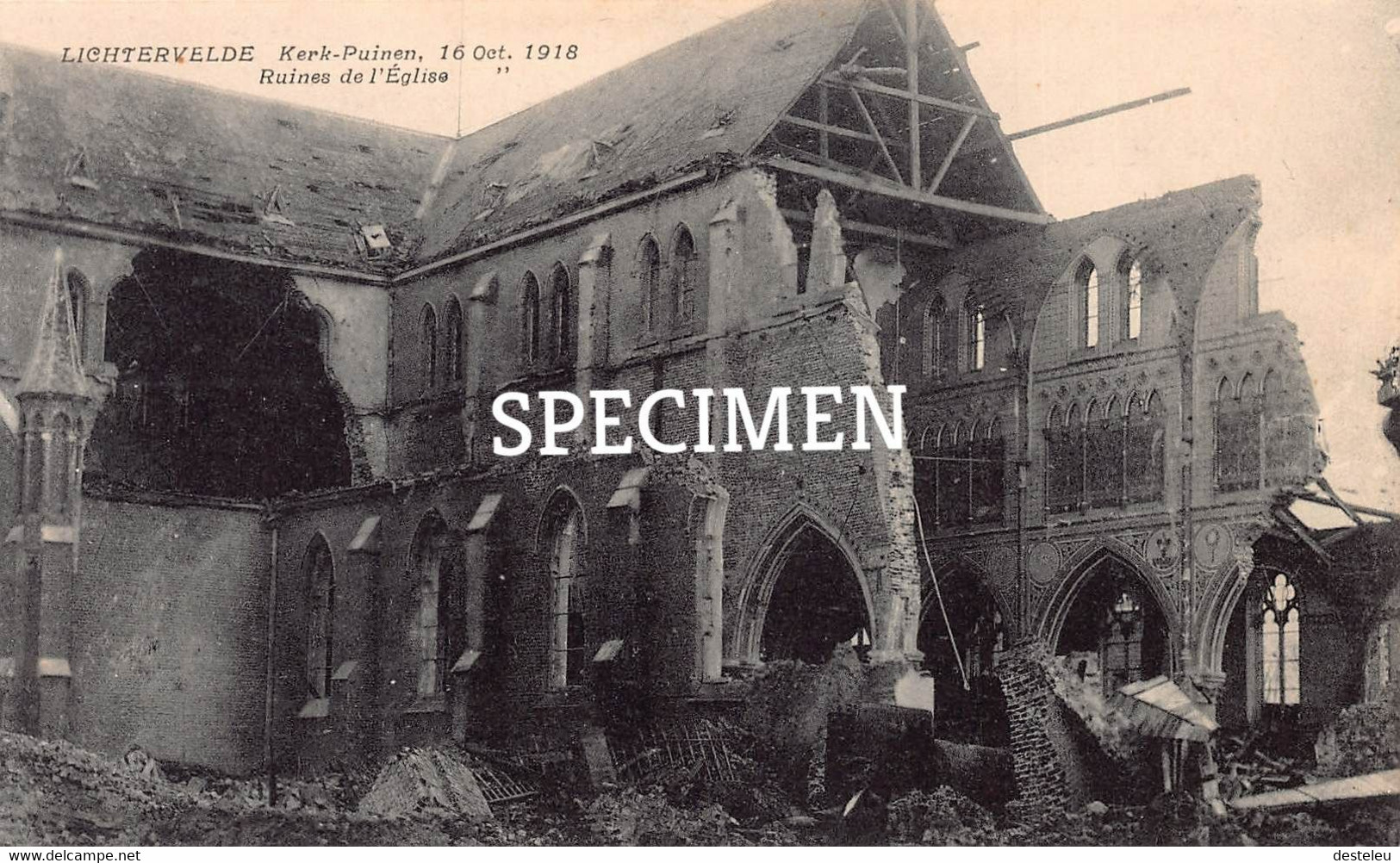 Kerk-Puinen 1918  - Lichtervelde - Lichtervelde