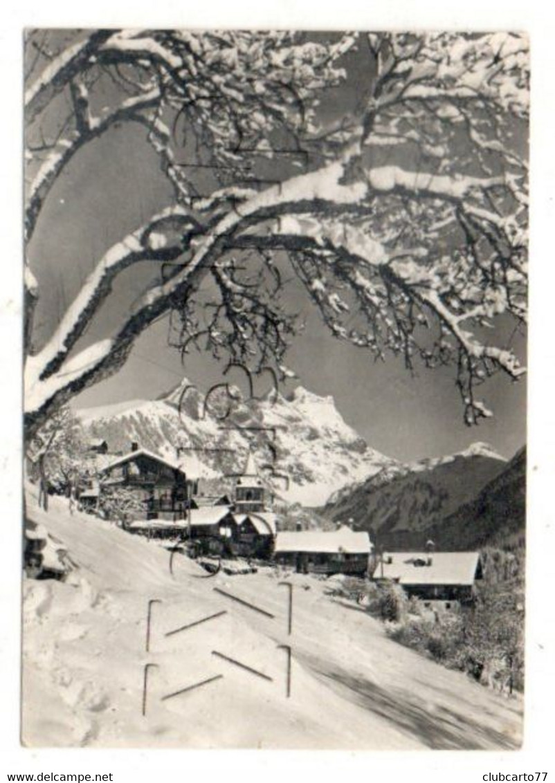 Ormont-Dessus (Suisse, Vaud) : Le Quartier De L'église De Les Diablerets En 1966 (hiver) GF. - Ormont-Dessus 