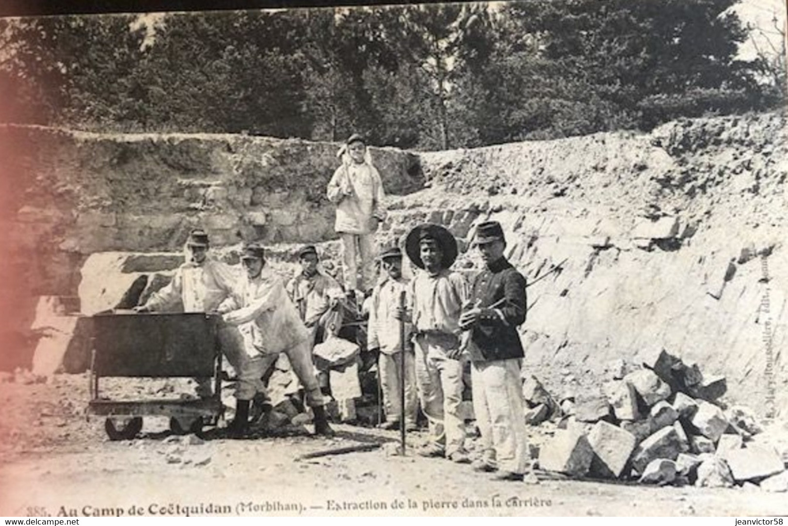 Guer .385 Ecole De Coëquidan Extration De La Pierre Dans La Carrière E. Mary  Rousselière - Guer Coetquidan