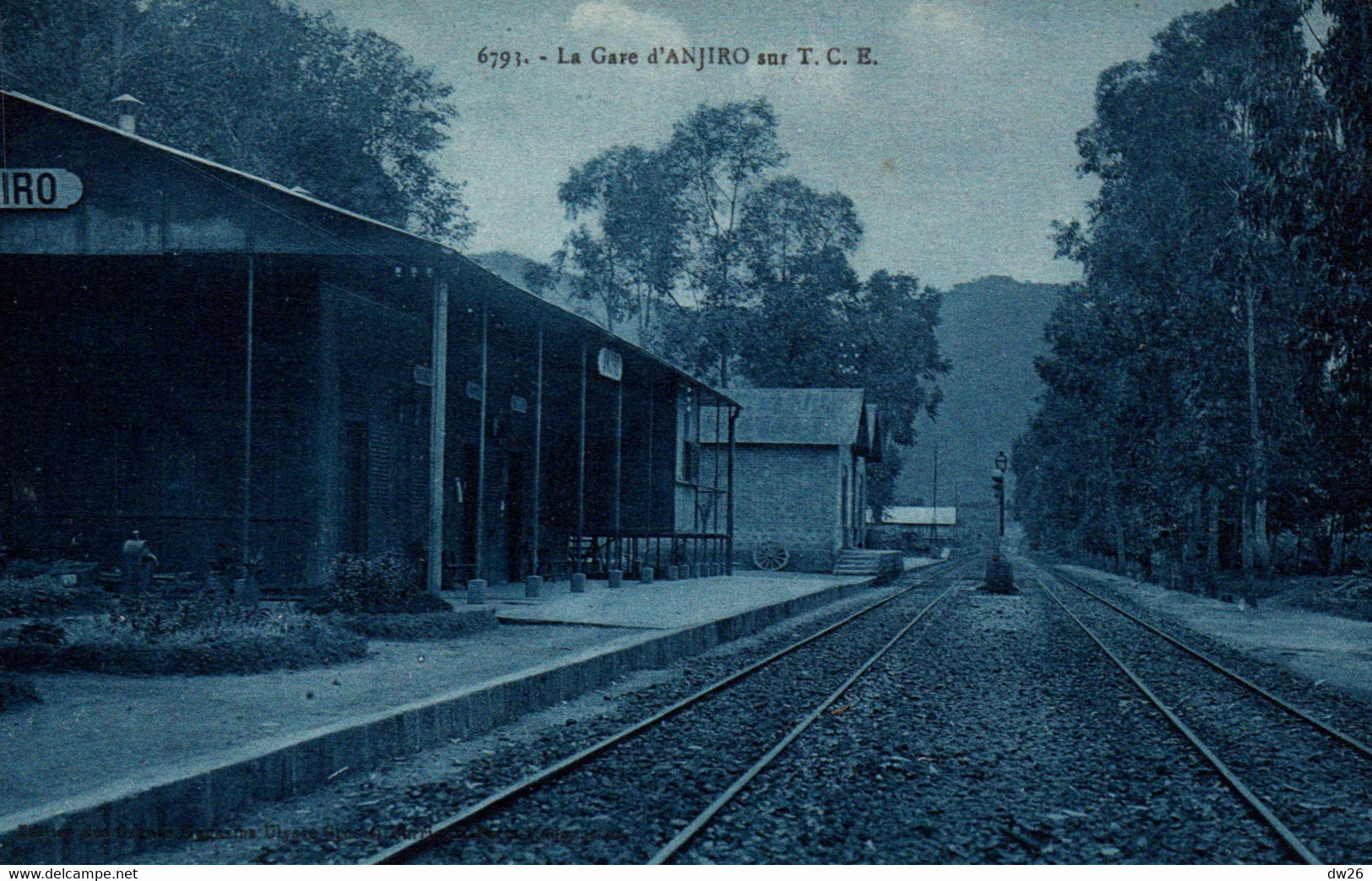 Madagascar - La Gare D'Anjiro Sur T.C.E. (ligne Tananarive Côte Est) Carte N° 6793 Non Circulée - Madagaskar