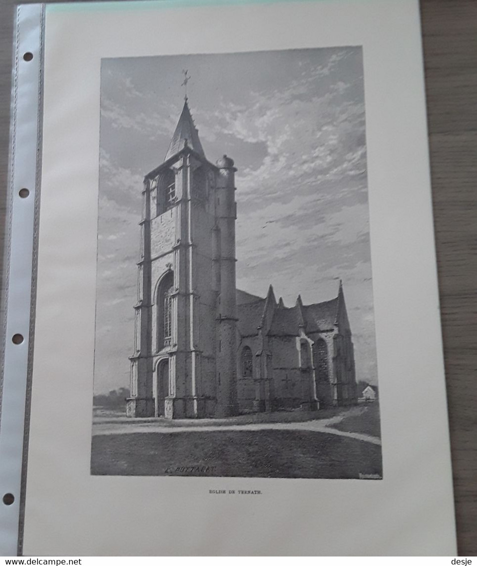 Ternat Gravure Kerk Van Ternath, Puttaert, 1892 - Ternat