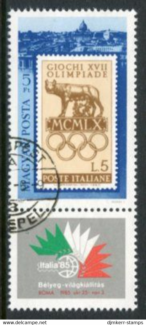 HUNGARY 1985 ITALIA '85 Stamp Exhibition Used.  Michel 3786 - Gebraucht