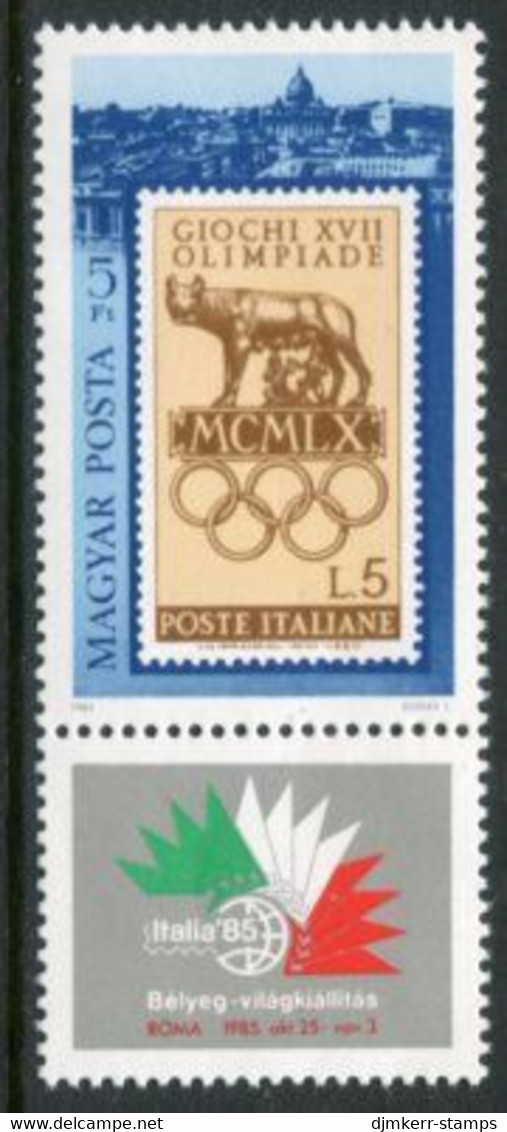 HUNGARY 1985 ITALIA '85 Stamp Exhibition MNH / **.  Michel 3786 - Neufs