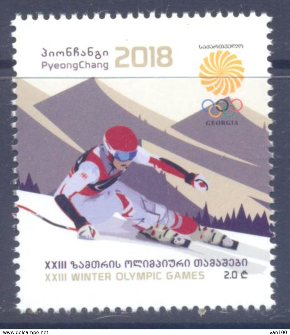 2018. Georgia, Winter Olympic Games Pyeong Chang 2018, 1v, Mint/** - Géorgie