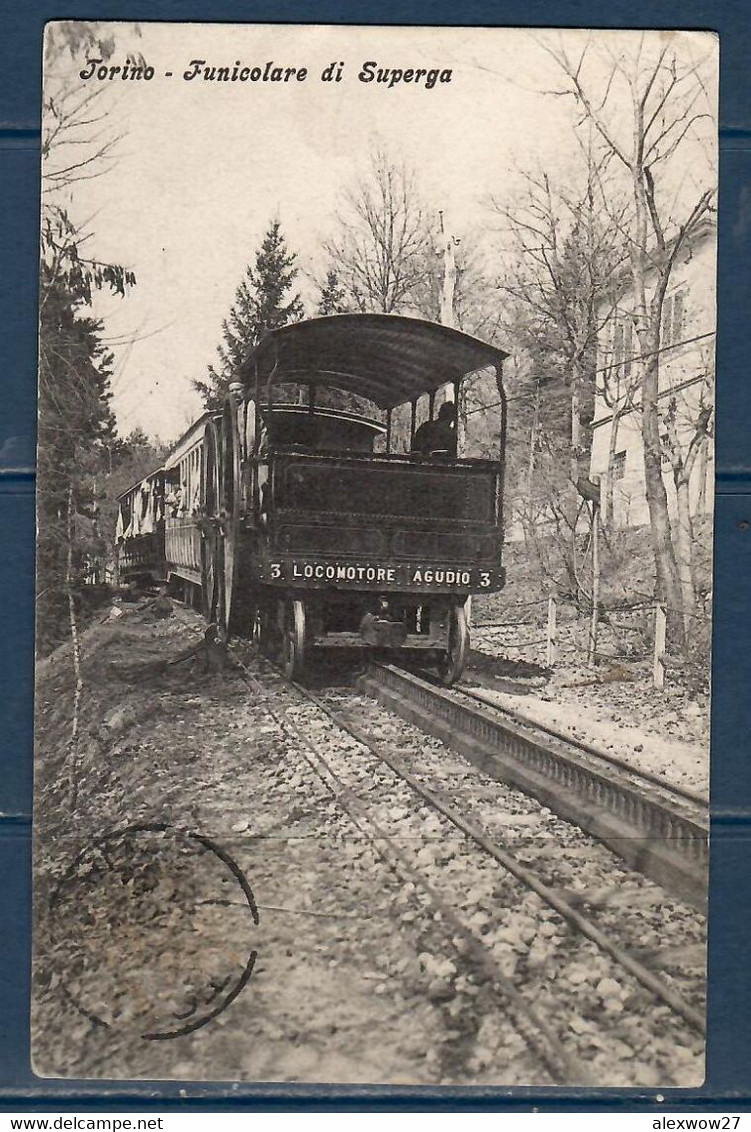 TORINO 1910 FUNICOLARE SUPERGA VIAGGIATA - Trasporti