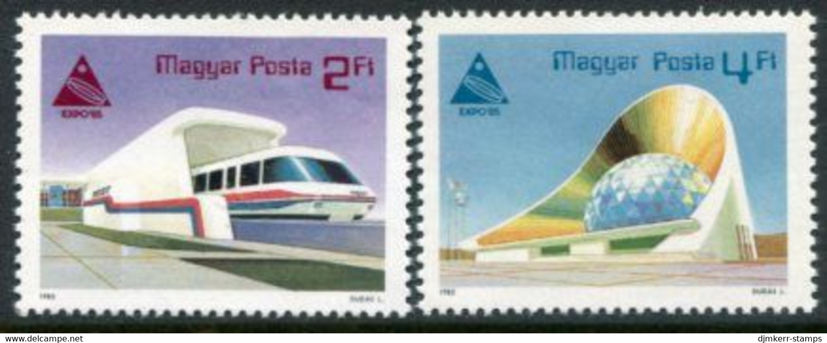 HUNGARY 1985 EXPO '85 World Exhibition MNH / **  Michel 3758-59 - Ungebraucht