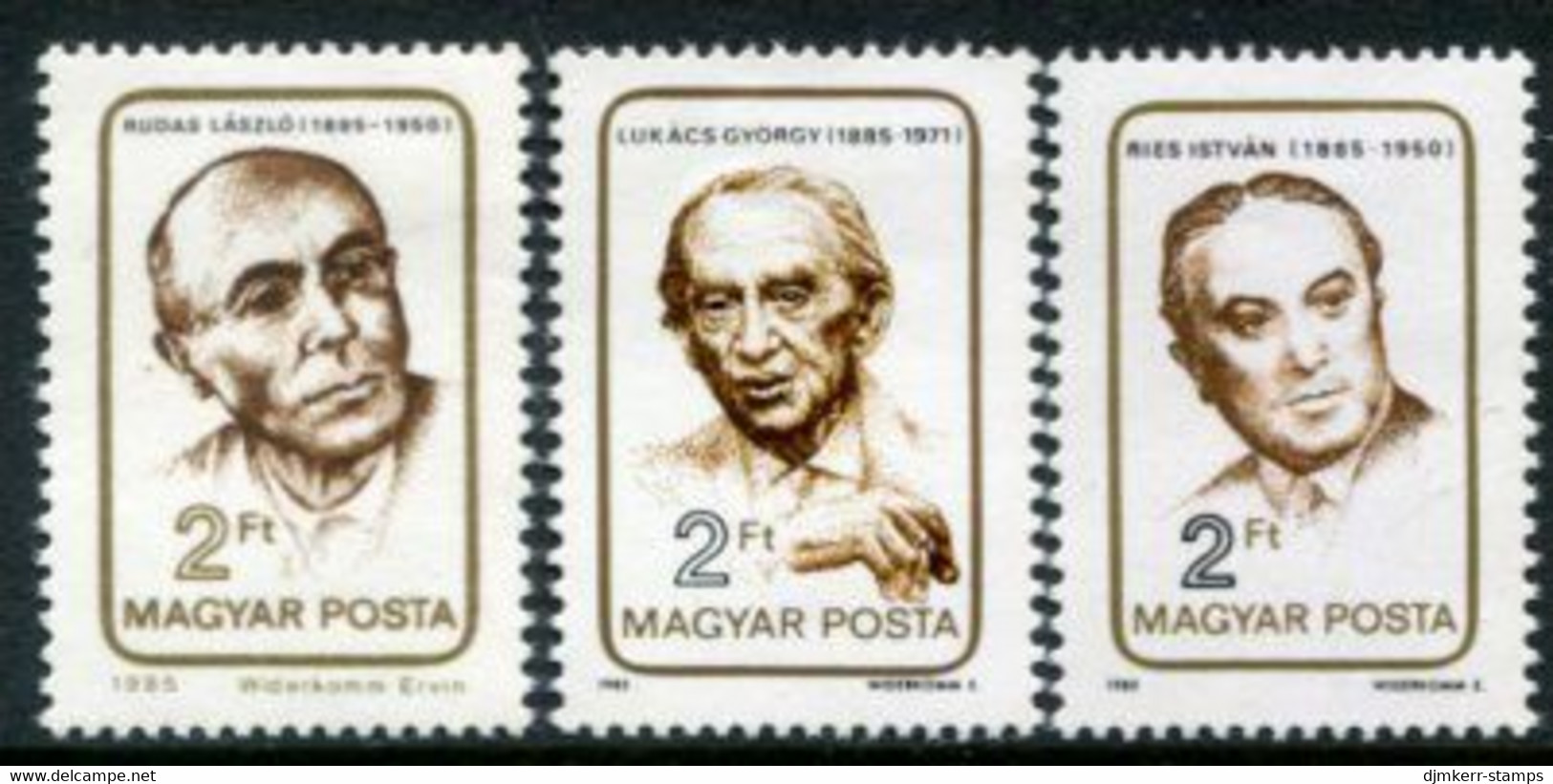 HUNGARY 1985 Personalities Centenaries MNH / **.  Michel 3744, 3747, 3796 - Neufs