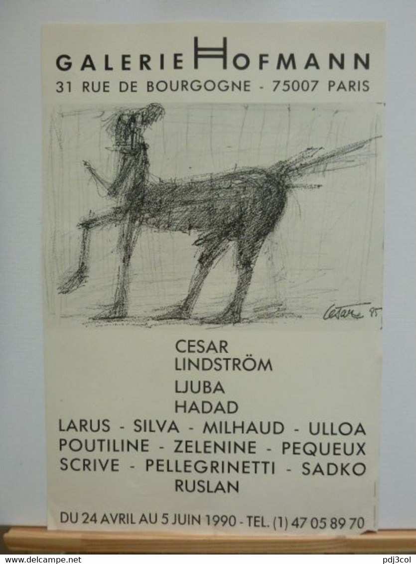 Affiche D'exposition CESAR-LINDSTRÖM-LJUBA-HADAD... - Galerie Hofmann, Paris - Plakate