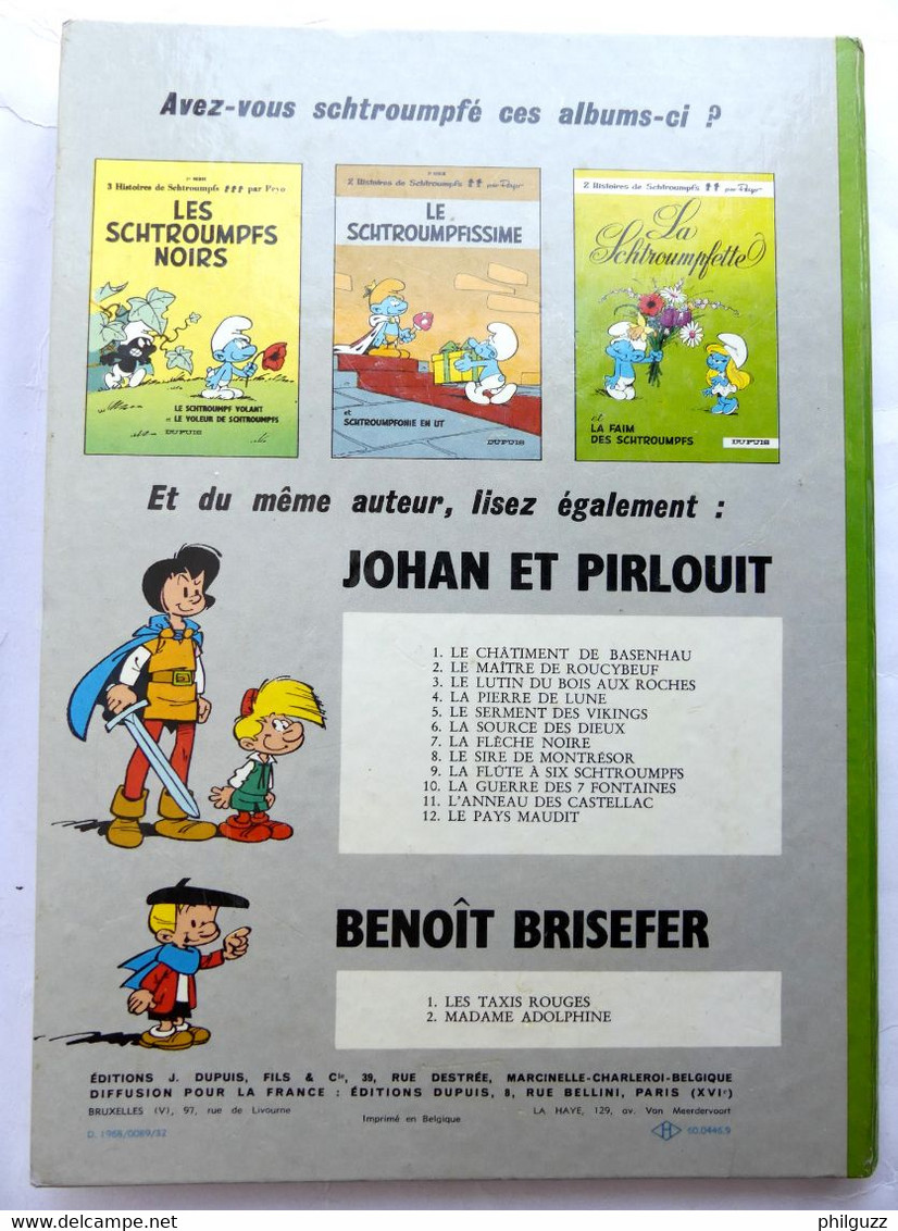 ALBUM BD ALBUM BD L'OEUF ET LES SCHTROUMPFS 4 DUPUIS PEYO 1968 - Schtroumpfs, Les - Los Pitufos