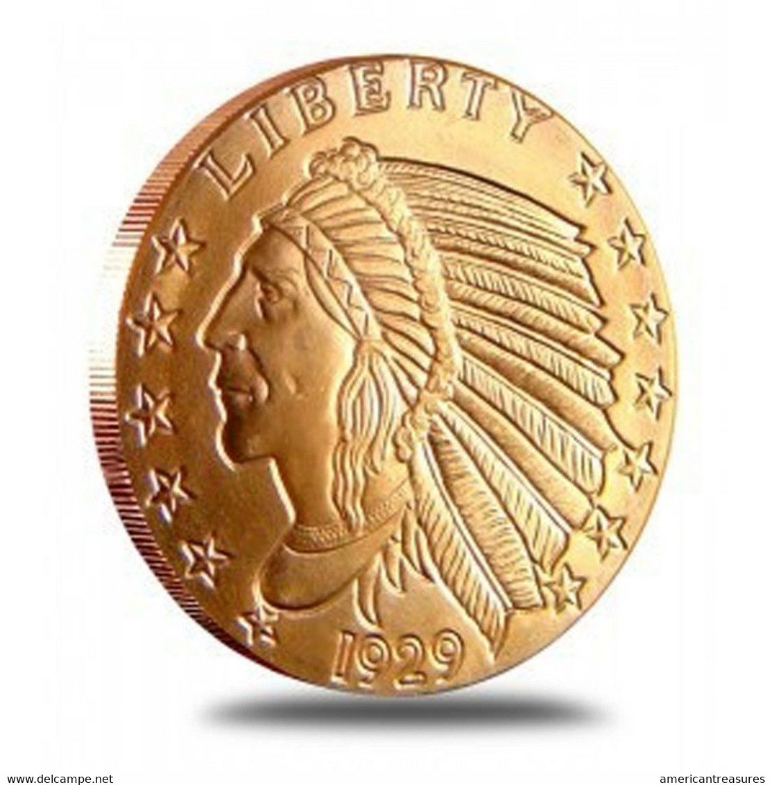 USA 2009 Indian Chief Head 999 Fine Incuse Copper Bar - 1 Std. Ounce - UNCIRCULATED - Otros – América