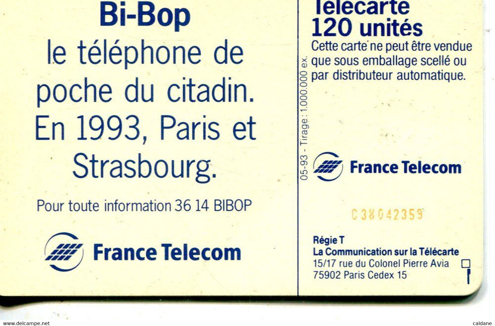 TELECARTE  France Telecom  120  UNITES.       1.000.000.  EX. - Telekom-Betreiber