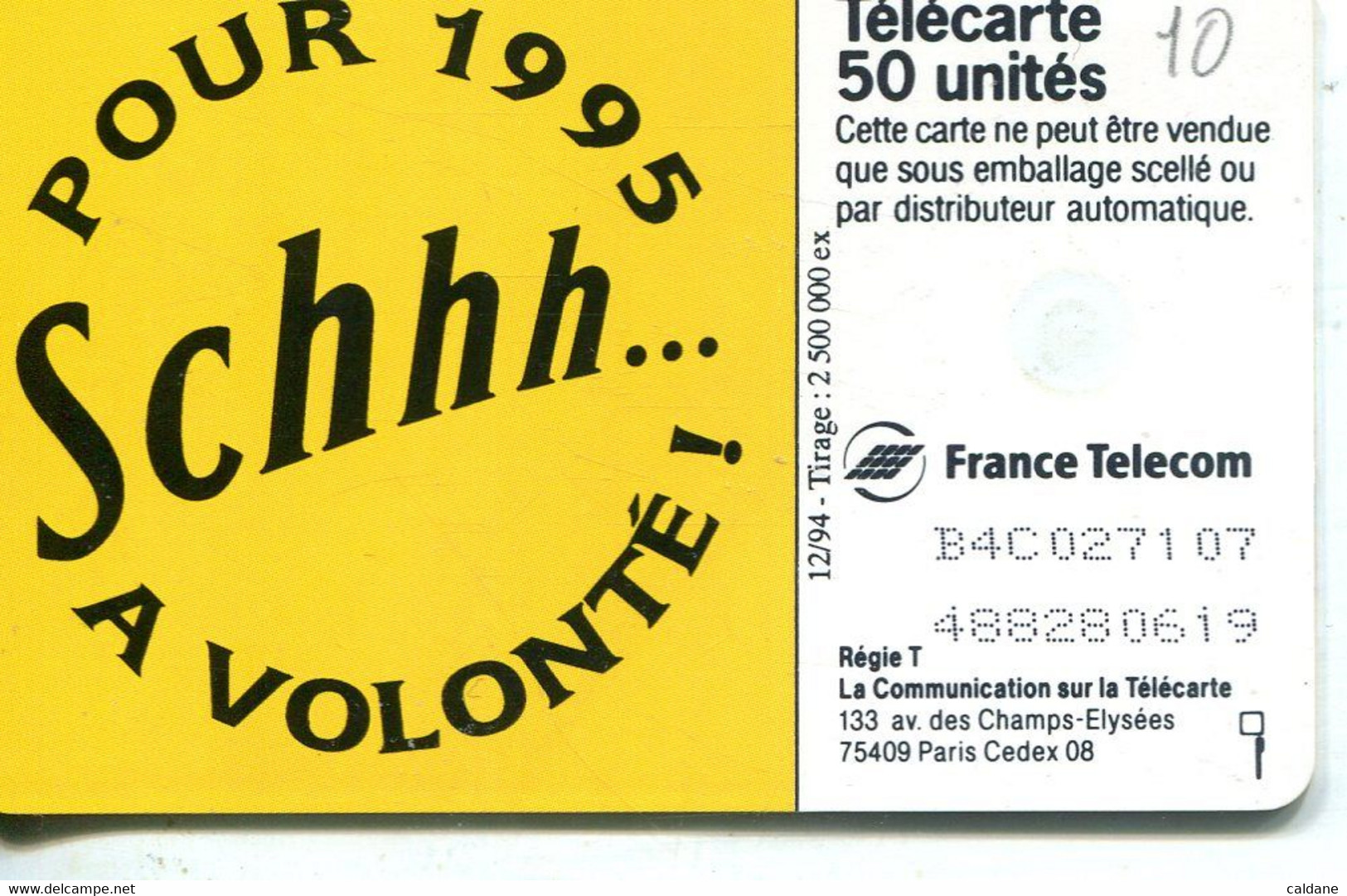 TELECARTE  France Telecom  50 UNITES.      2.500.000.  EX. - Jeux