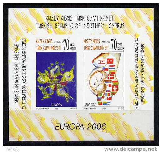 Türkisch-Zypern / Turkish Republic Of Northern Cyprus / Chypre Turc 2006 Unperforated Block EUROPA ** - 2006