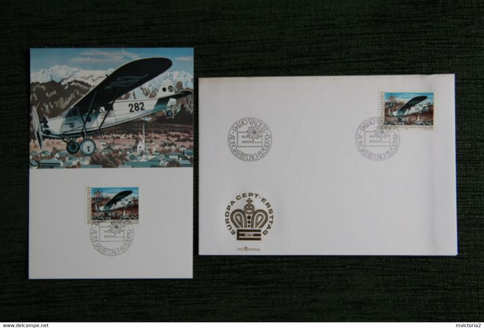 LIECHTENSTEIN - 8 MARS 1979 - Aéroplane Postal Au Dessus De SCHAAN ( Enveloppe Et Carte Maximum ) - Covers & Documents