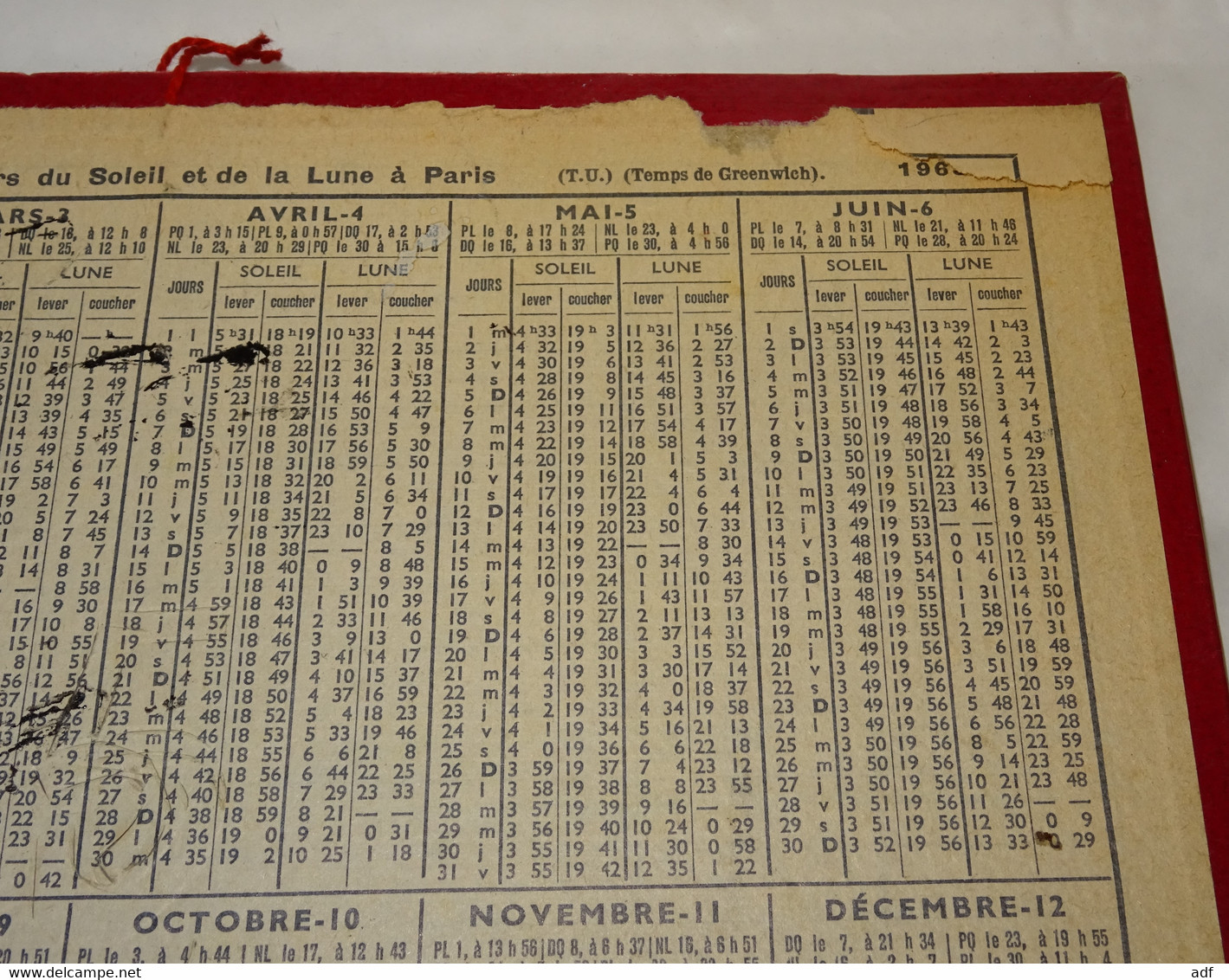 1963 CALENDRIER ALMANACH DES PTT, LE PECHEUR SOLITAIRE, PECHE, OBERTHUR - Grand Format : 1961-70