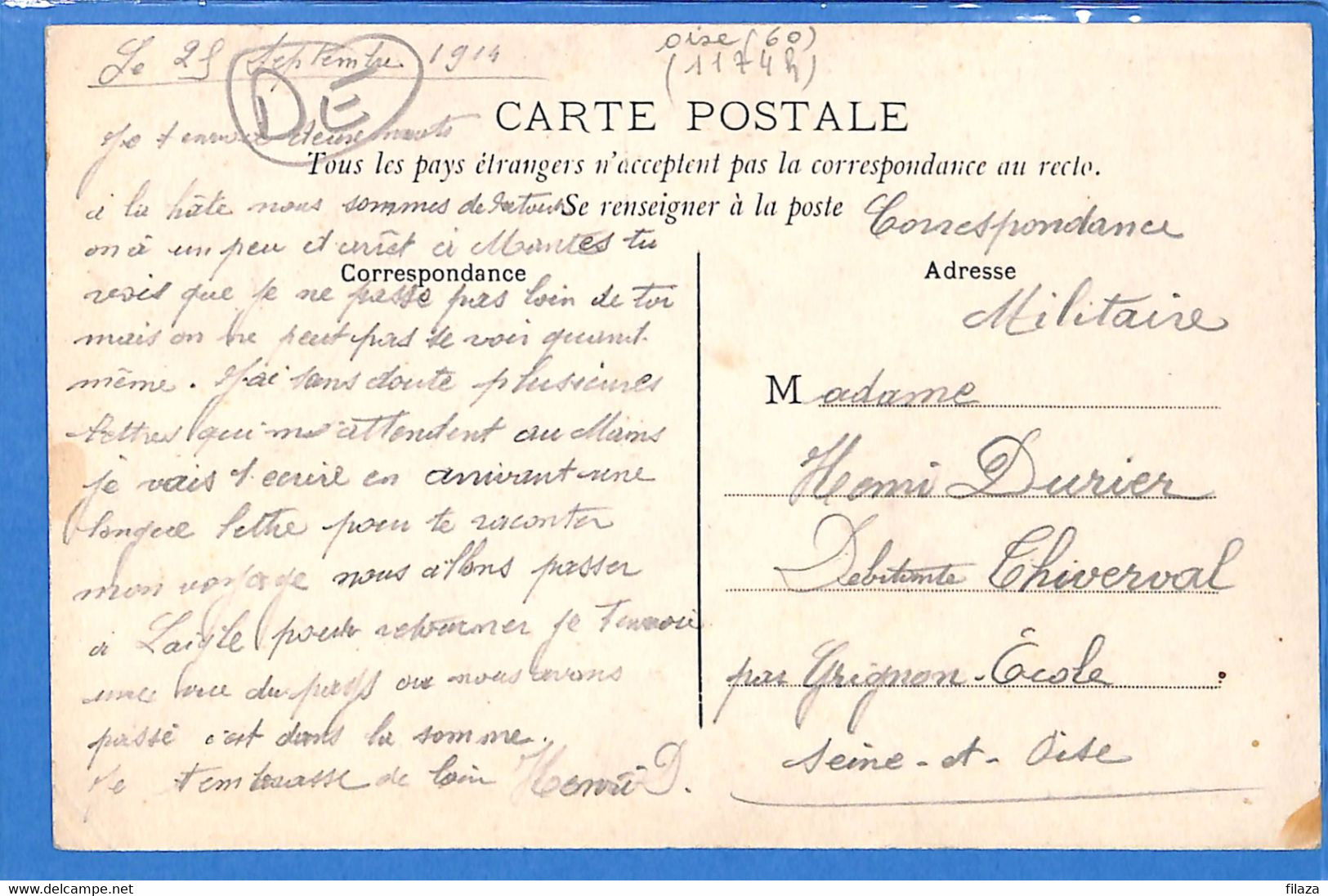 60 - Oise - Ressons Sur Matz - Angle De La Rue Des Ecoles  (N4900) - Ressons Sur Matz