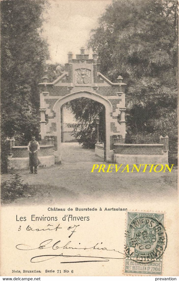 Château De Buurstede à AERTSELAER - Les Environs D'Anvers - Carte Circulé En 1907 - Aartselaar