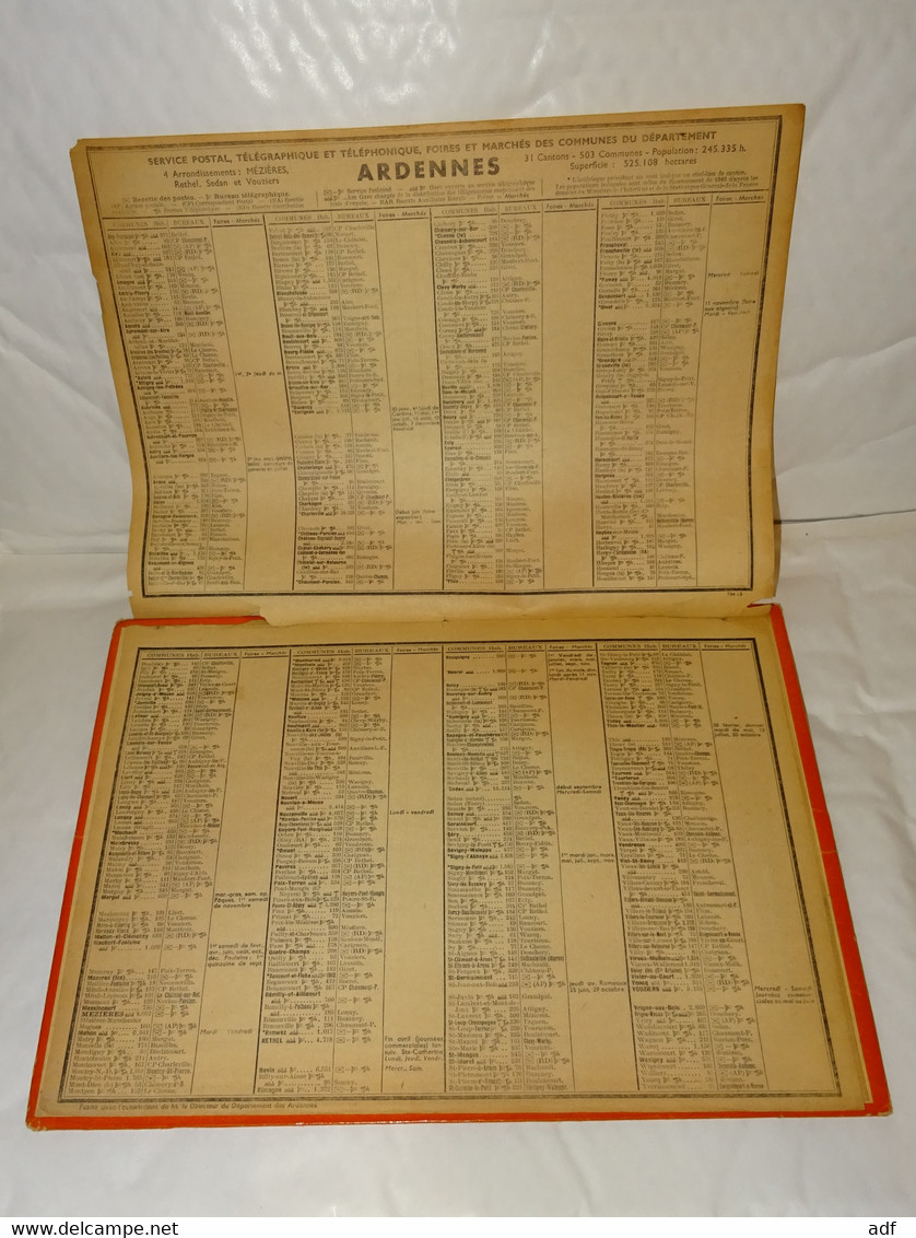 1956 ANNEE BISSEXTILE CALENDRIER ALMANACH DES PTT, FILLETTE ET TORTUE, OLLER, ARDENNES 08