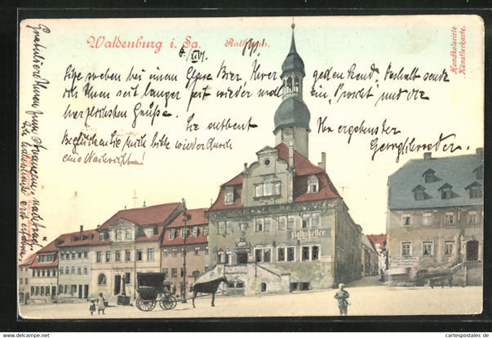 AK Waldenburg / Sachsen, Rathskeller Am Marktplatz - Waldenburg (Sachsen)