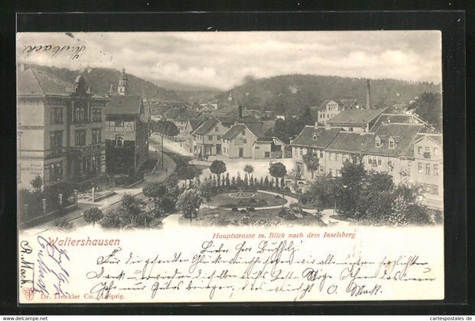 AK Waltershausen, Hauptstrasse Mit Blick Nah Dem Inselberg - Waltershausen