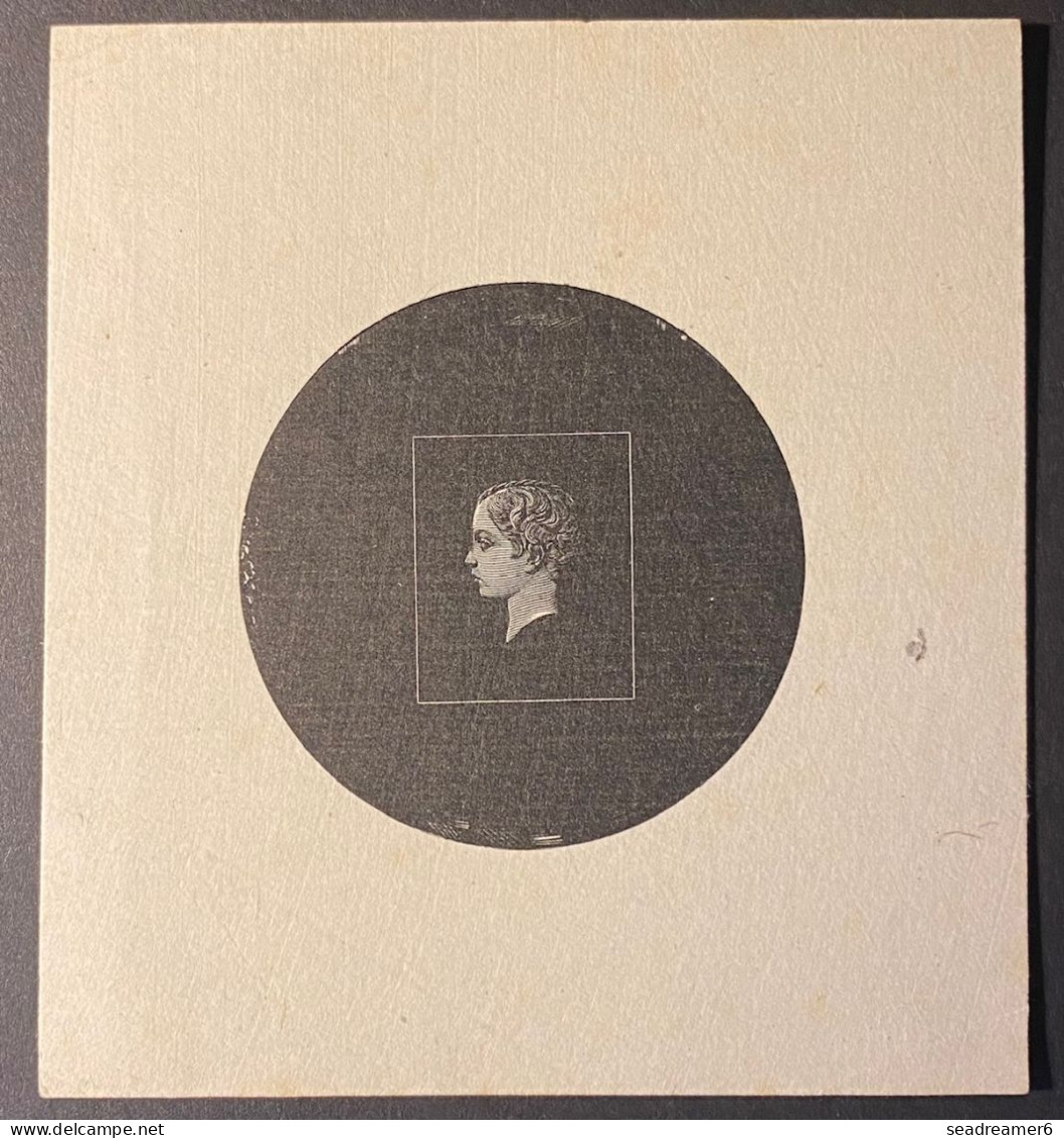 Epreuve D'artiste Au Prince Imperiale Imprimé Par Joubert En 1869 Sur Fond Uni Noir Formé Par Une Circonference Rare ! - Unused Stamps